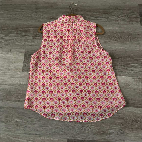Cabi lyocell sleeveless floral print top medium - Picture 7 of 8